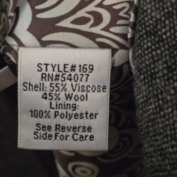 Cabi Shakespeare Wool Blend Tweed Swing Coat 3/4 Sleeve Lined Pockets Size 4 - Picture 10 of 10